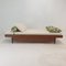 Divan Mid-Century en Teck avec Coussins Dedar, 1960s 5