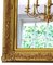 Espejo de pared grande con manto dorado, siglo XIX, Imagen 4