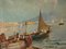 Scognamiglio, Hafenszene mit Blick auf den Vesuv, 1890er, Öl auf Leinwand, gerahmt 2
