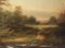Peter Leslie, Campamento gitano al atardecer, años 20, óleo sobre lienzo, enmarcado, Imagen 3