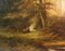 Peter Leslie, Campamento gitano al atardecer, años 20, óleo sobre lienzo, enmarcado, Imagen 2