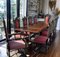 Tavolo da pranzo allungabile con piano in legno di quercia e sedie, set di 11, Immagine 7
