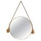 Round Brass Wall Mirror, Italy, 1950s, Image 1