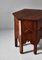 Danish Art Nouveau Hexagonal Side Table in Carved Elm Tree, 1930s 4