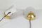 Art Deco Wall Lights in Brass and Glass, Sweden, 1930s, Set of 2 12