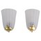 Art Deco Wall Lights in Brass and Glass, Sweden, 1930s, Set of 2, Image 1