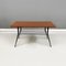 Mid-Century Italian Coffee Table with Magazine Rack in Wood and Metal, 1960s 2