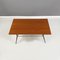 Mid-Century Italian Coffee Table with Magazine Rack in Wood and Metal, 1960s 5