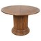 Mid-Century Italian Round Wooden Dining Table with Extensions, 1960s, Image 1