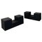 Low Tables in Black Plastic attributed to Mario Bellini for B&b Italia, 1971, Set of 2, Image 1
