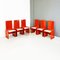 Kazuki Chairs in Red Lacquered Wood attributed to Kazuhide Takahama for Simon Gavina, 1969, Set of 6 3