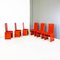 Kazuki Chairs in Red Lacquered Wood attributed to Kazuhide Takahama for Simon Gavina, 1969, Set of 6 2