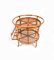 Mid-Century Rattan and Bamboo Round Serving Bar Cart, Italy 1960s, Image 12