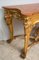 Neapolitanischer Konsolentisch aus goldenem & geschnitztem Holz, 19. Jh. mit roter Marmorplatte von Luigi Filippo 6