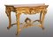 19th Century Neapolitan Console in Golden and Carved Wood with Red Marble Top from Luigi Filippo 1