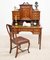 Edwardian Desk & Chair Set in Mahogany from Maple and Co, 1890s, Set of 2 2