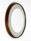 Large Italian Round Illuminated Walnut Wall Mirror, 1960s, Image 20