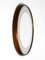 Large Italian Round Illuminated Walnut Wall Mirror, 1960s, Image 5