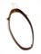 Large Oval Teak Wall Mirror with Thick Nylon Rope, Italy, 1960s 2