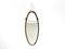 Large Oval Teak Wall Mirror with Thick Nylon Rope, Italy, 1960s 18
