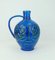 Large Mid-Century Italian Ars Vase Jug in Blue Glaze Rimini , 1950s 1