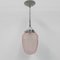Art Deco Hanging Lamp with Pink Glass Shade, 1930s 16