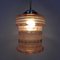 Art Deco Hanging Lamp with Pink Glass Shade 11