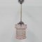 Art Deco Hanging Lamp with Pink Glass Shade 15