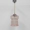 Art Deco Hanging Lamp with Pink Glass Shade 1