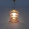 Art Deco Hanging Lamp with Pink Glass Shade 7