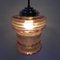 Art Deco Hanging Lamp with Pink Glass Shade 16