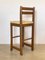 Wooden Bar Stools in Straw, 1980s, Set of 5 7