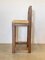 Wooden Bar Stools in Straw, 1980s, Set of 5, Image 8
