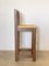 Wooden Bar Stools in Straw, 1980s, Set of 5, Image 4