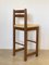 Wooden Bar Stools in Straw, 1980s, Set of 5, Image 5