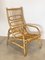 Armchairs in Rush and Bamboo, 1970s, Set of 2, Image 5