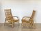 Armchairs in Rush and Bamboo, 1970s, Set of 2 1