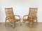 Armchairs in Rush and Bamboo, 1970s, Set of 2 2
