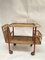 Rattan and Leather Bar Cart by Jacques Adnet, 1950s 1