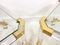Vintage Acrylic Glass and Brass Side Tables, Set of 2 8