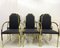 Vintage Brass Dining Armchairs, Set of 6, Image 2