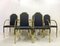 Vintage Brass Dining Armchairs, Set of 6, Image 1