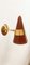 Lámpara de pared cónica ajustable en marrón y dorado, Imagen 1