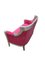 Classic Pink Velvet Sofa with Handcrafted Silver Lacquered Wood Frame 4