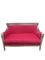 Classic Pink Velvet Sofa with Handcrafted Silver Lacquered Wood Frame 2