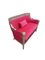 Classic Pink Velvet Sofa with Handcrafted Silver Lacquered Wood Frame 3