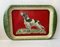 Vintage English Tin Plate Kitsch Tray with Springer Spaniel, 1950s 1