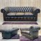 Leather Chesterfield 3-Seater Sofa, 1980s 4