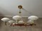 Vintage Brass and Opaline Chandelier, Image 6