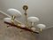 Vintage Brass and Opaline Chandelier, Image 2